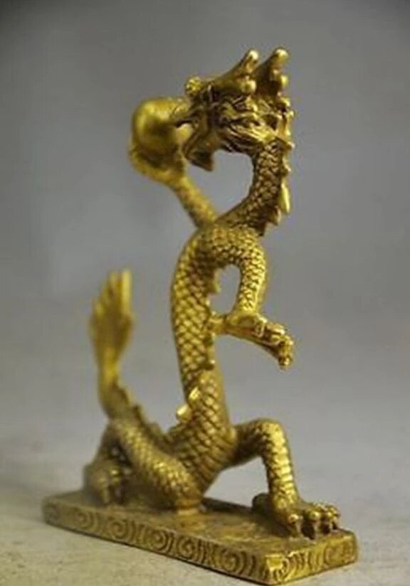 Chinese handmade Bronze brass dragon statue Garden Decoration Brass Bronze 25% off