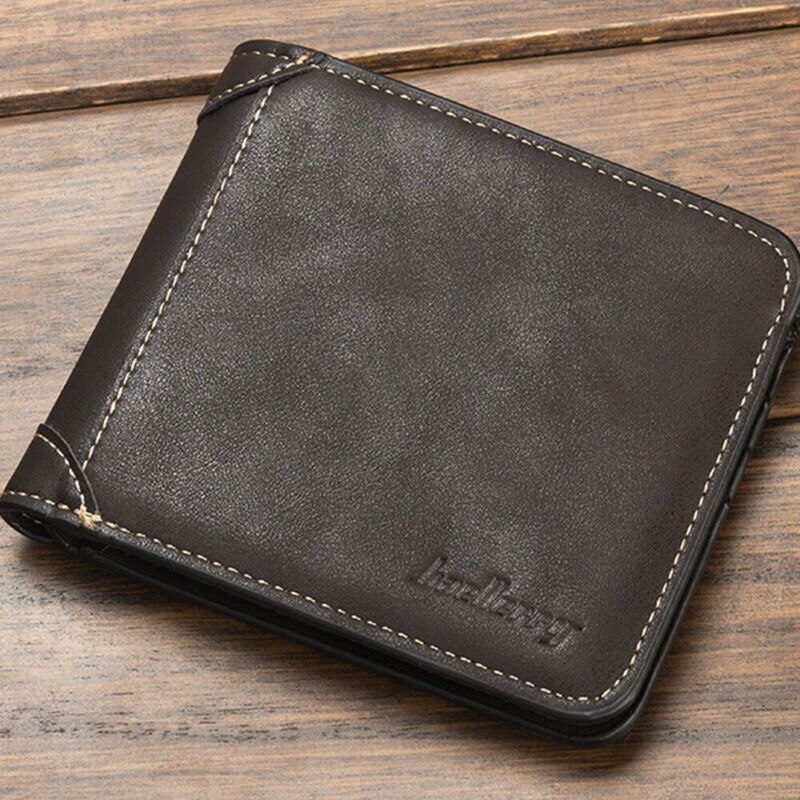 Heren leren portemonnee, vouwkaarthouder, portemonnee, chequeboek, lange clutch, portemonnee