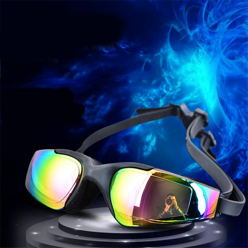 Anti UV Fog Eyewear Swim Men Women Electroplate Swimming Eyeglasses Reflective Swim Goggle Waterproof Glasses Sport Adjustable