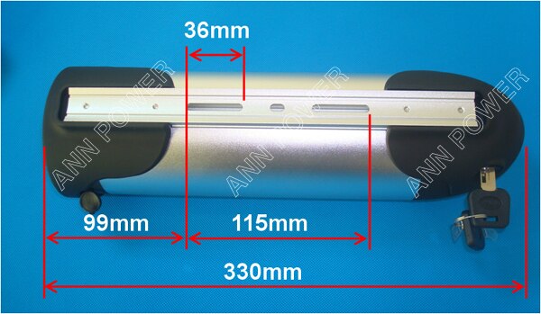 Elektrische Fiets Batterij Case Water Fles Type E-Bike Batterij Doos Voor 36V 10A Batterij Pack Met Gratis houder En Nikkel Riem