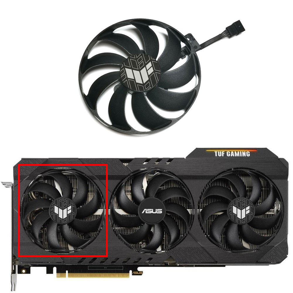 CF9010U12D T129215BU PLD09210S12H Video card cooling fan，For ASUS TUF RTX 3060、3060TI、3070、3070TI、3080、3080TI、3090 GAMING: Gold