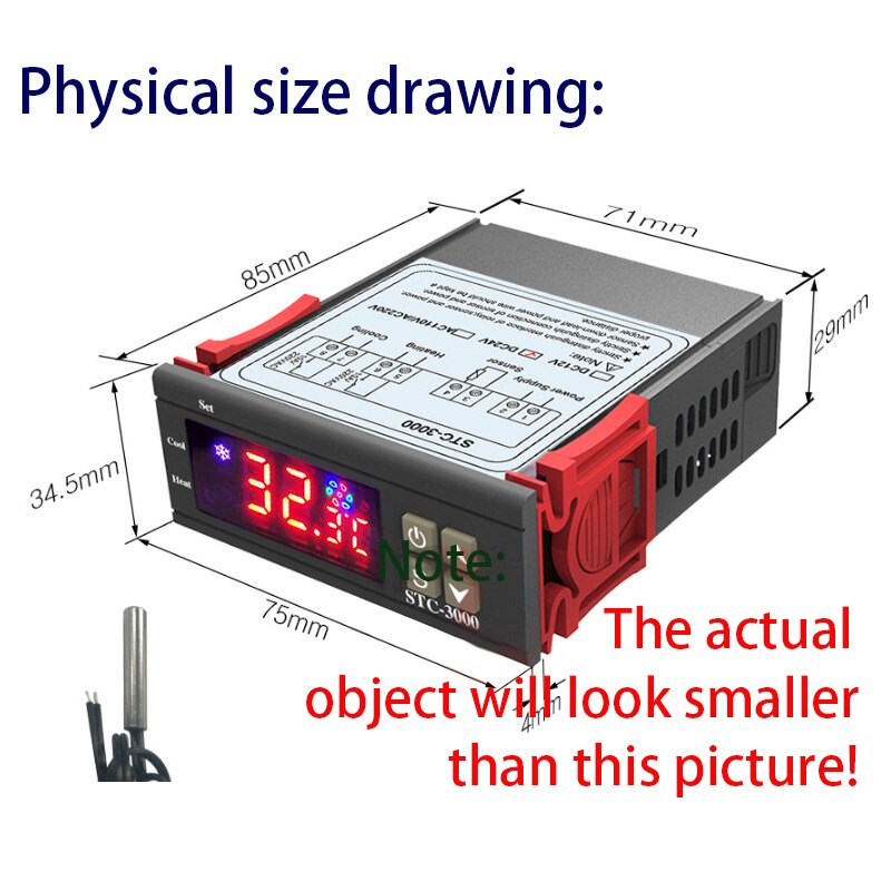 Microcomputer temperature controller switch floor heating/greenhouse/temperature box temperature control accessories Q-228