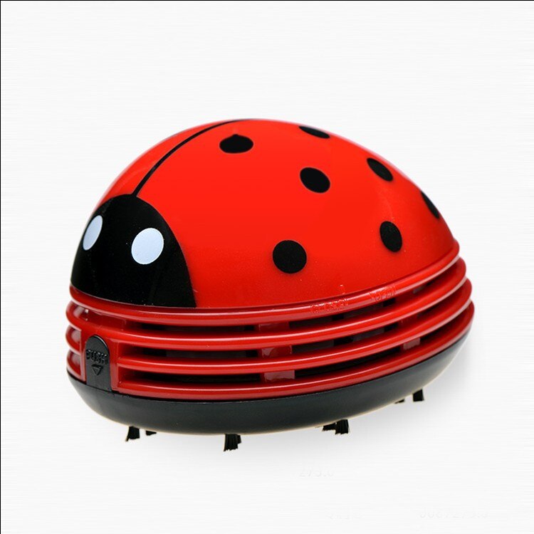 Mini aspirateur coccinelle jaune, collecteur de poussière pour la maison, le bureau et la Table basse: A