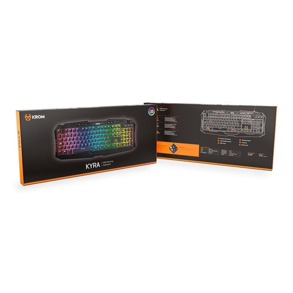 Teclado para jogos krom kyra rgb usb preto