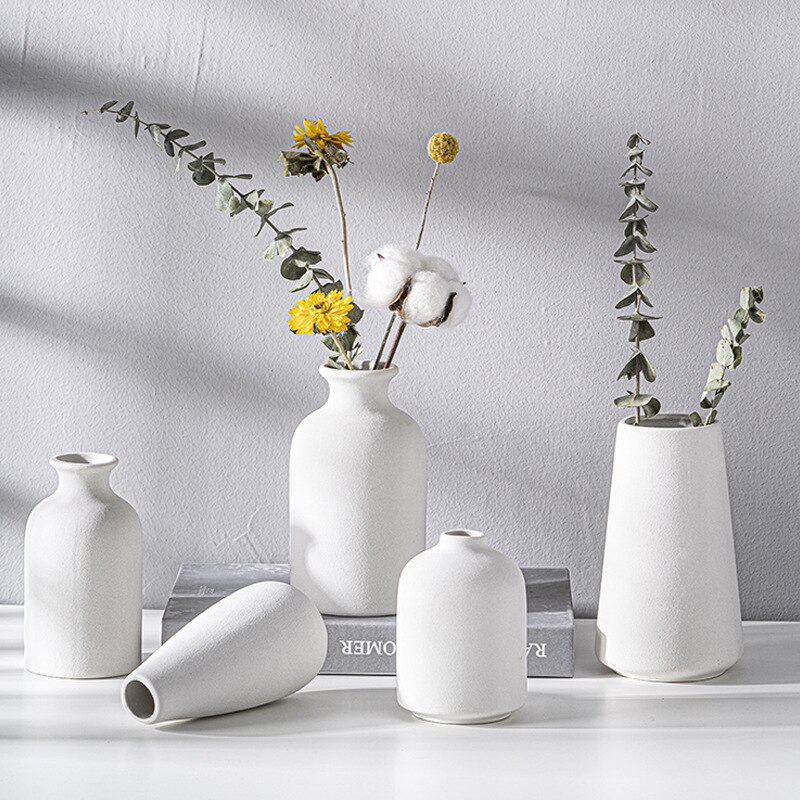 Moderne keramik vase mat tekstur vaser bordplade urtepotte bryllup dekoration blomsterarrangement boligindretning balkon tilbehør