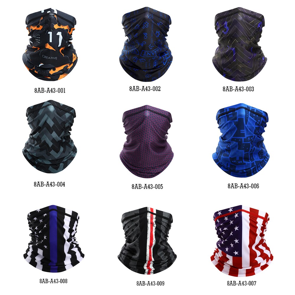 Pasamontañas de verano para motocicleta, máscara de cuello, polaina con patrón Digital, bufanda transpirable para Moto, Motocross, ciclismo, Bandana para hombre