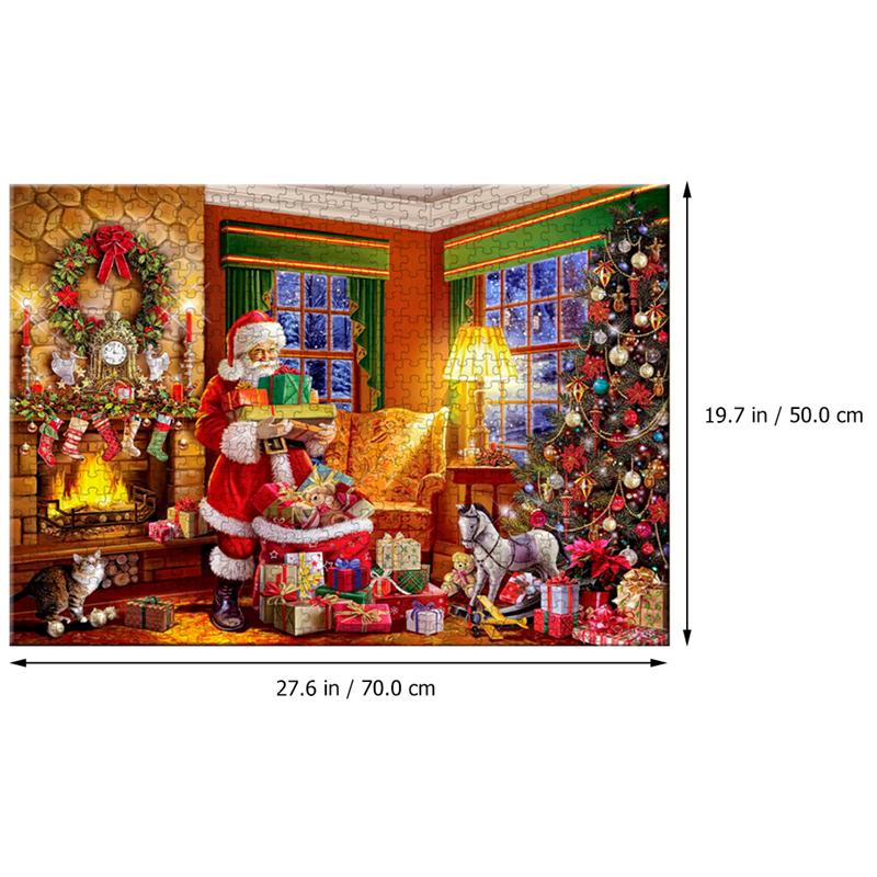 1 Set Van 1000Pcs Kerstman Puzzel Papier Puzzel Speelbal Puzzel Speelgoed