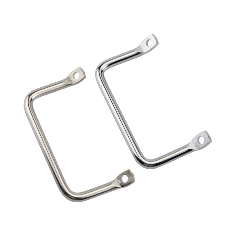 Stainless Steel or Iron Material Round Bar Bent Angle Side Mount Handle Commonly used for Industrial Equipment Handles