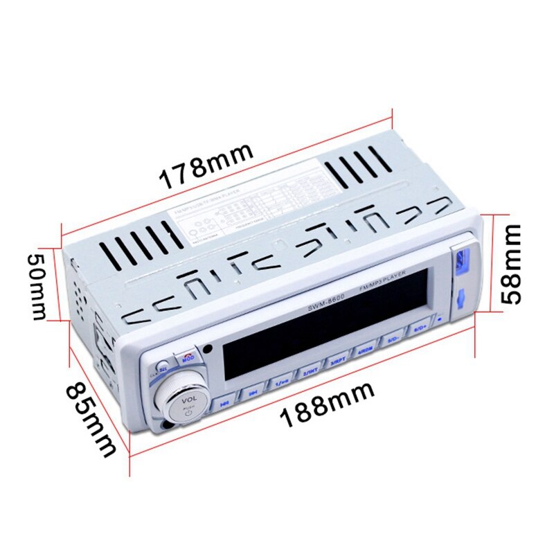 1Lärm in-Bindestrich Auto Radios Stereo Fernbedienung Digitale Bluetooth Audio- Musik Stereo 12V Auto Radio Mp3 Spieler USB