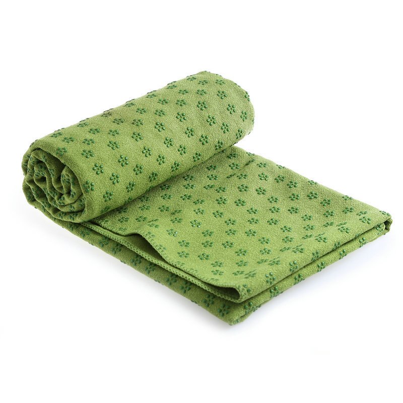 Yoga Mat Antislip Handdoek Pvc Deeltjes Pruimenbloesem Stippen Te Absorberen Zweet Beschikbaar In Meerdere Kleuren Yoga Handdoek fitness Acces: Licht Groen