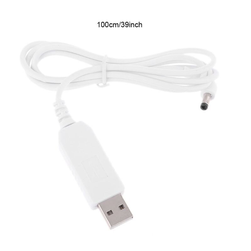 1m 1.5m White Universal 90 Degree USB 5V To 12V 5.5x2.1mm Step Up Adapter Cable For WiFi Router Speaker LED Camera and more