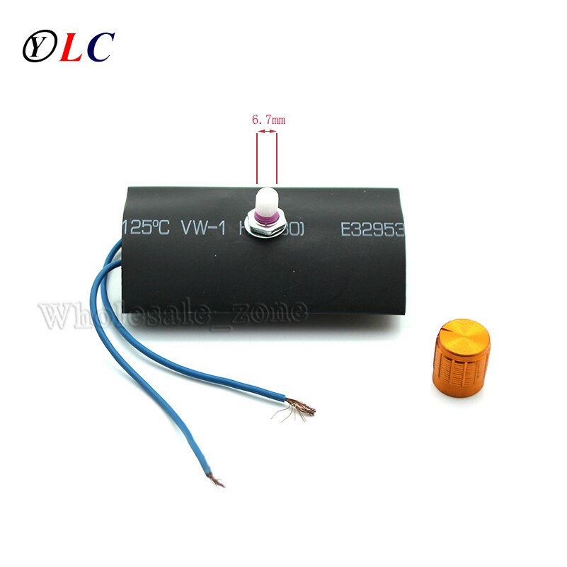 AC 250V Manual Knob IncandescentLlamp Table Lamp In Line 0 - 300W Dimmer Switch Home Use Adjustable Controller Knob Switch
