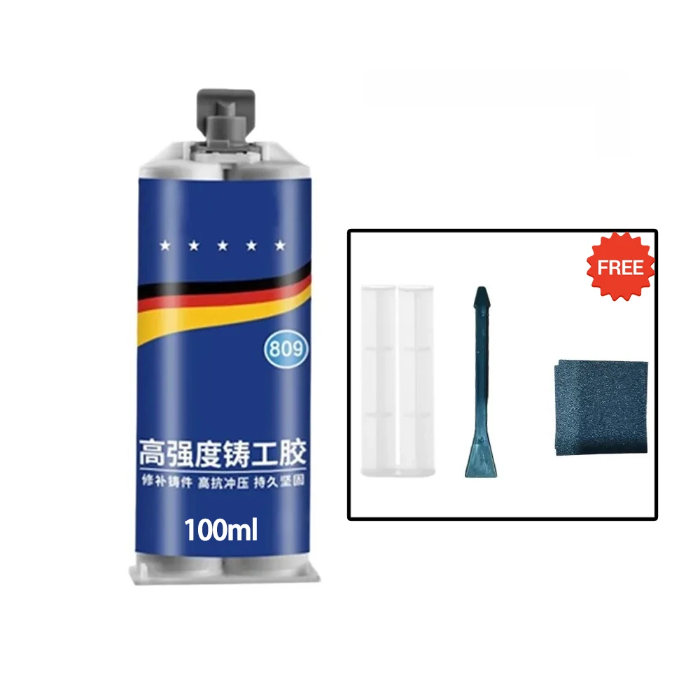 Strong Metal Repair Glue High Strength Heat Resistance Glue Magic Plastic Repair Casting Adhesive Cold Welding Filler Sealant: Red