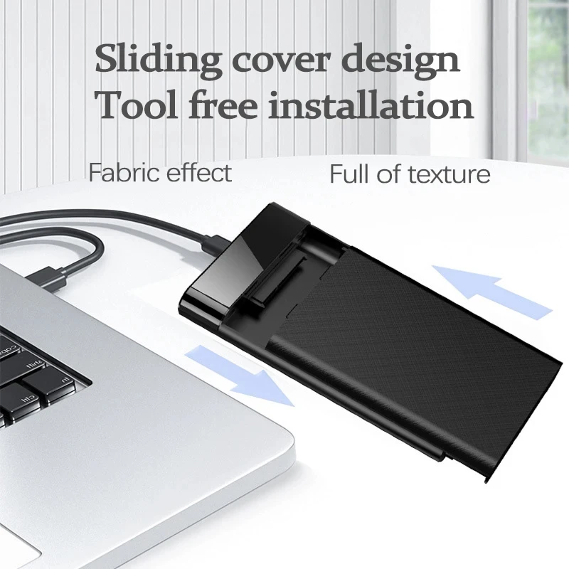 HDD Case for 2.5 Inch SSD Disk HDD Box 2.5'' SATA to USB 3.0 Hard Drive Enclosure 6TB 5Gbps Storage Case External HDD Enclosure