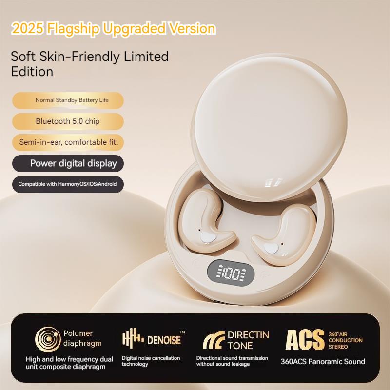 Auricolari aperti per dormire, auricolari wireless, cuffie bluetooth con suono surround, auricolari sportivi impermeabili, cuffie da gioco con microfono hd