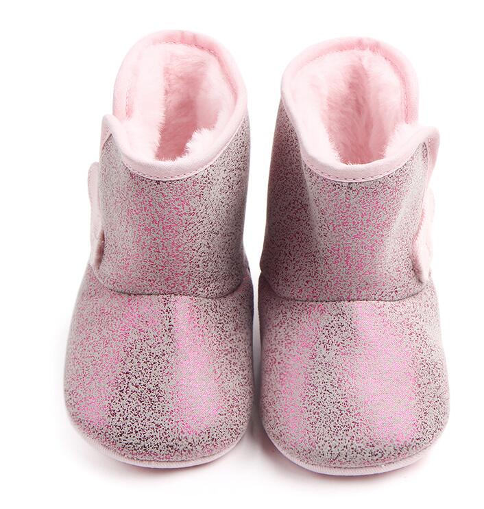 -né doux semelle bling coton tissu bébé bottes nouvelle offre spéciale hiver bébé chaussures confortable bébé fille garçon botte: pink / 1