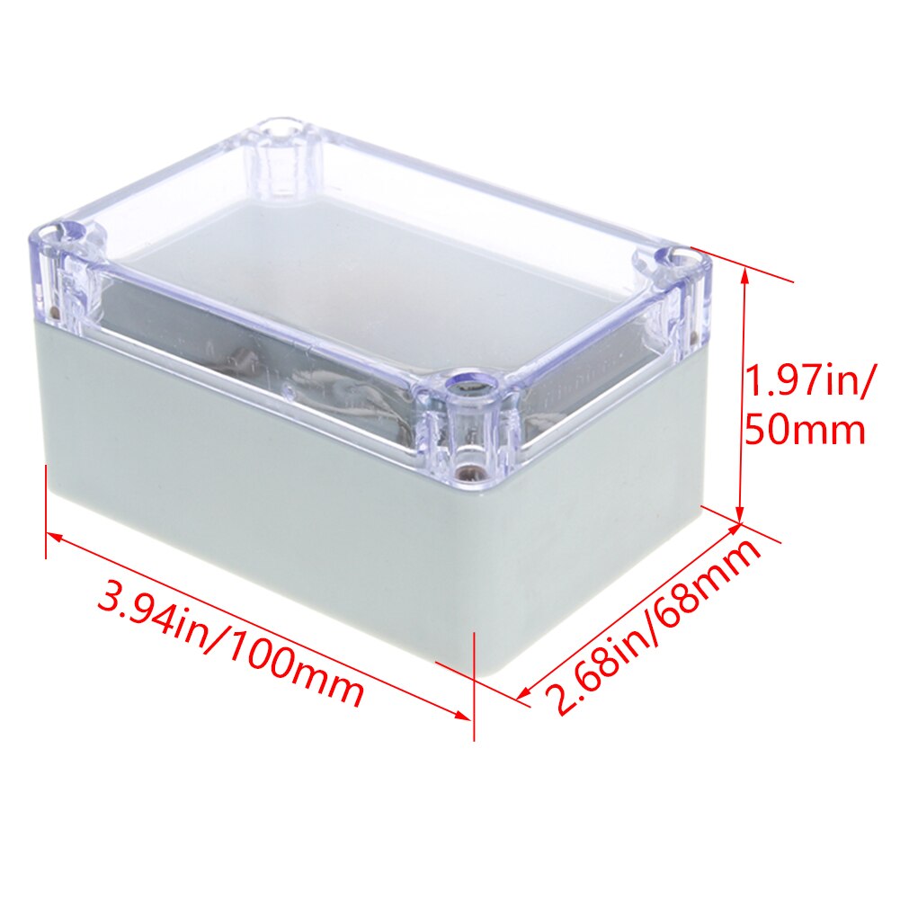18/HT-8/HT5 Way clear Waterproof Plastic Junction Enclosure Box Electronic Housing Instrument Case Project Switching Power: IP65 100x68x50mm