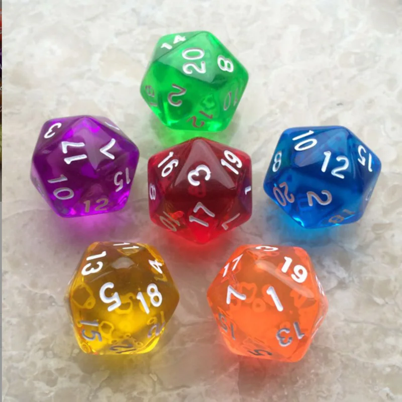 10 pçs/set Dados Digitais 20 lados Jogos Educacionais Acessórios de Entretenimento