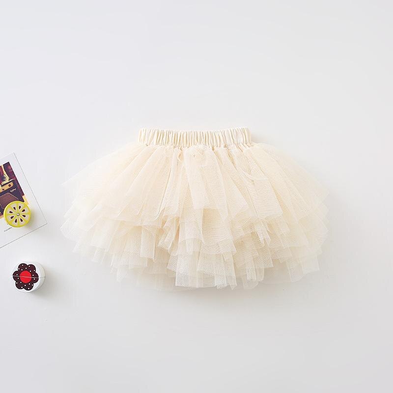 freundlicher Felsen Herbst Neue Mädchen halb-länge Prinzessin Peng Felsen freundlicher Mädchen Ziemlich Röcke: Beige / 4T