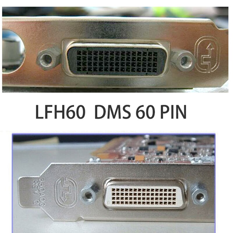 LFH60 Om 4 Vga Dms 60 Pin Low Force Helix Speciale Graphics Video Output Conversiekabel