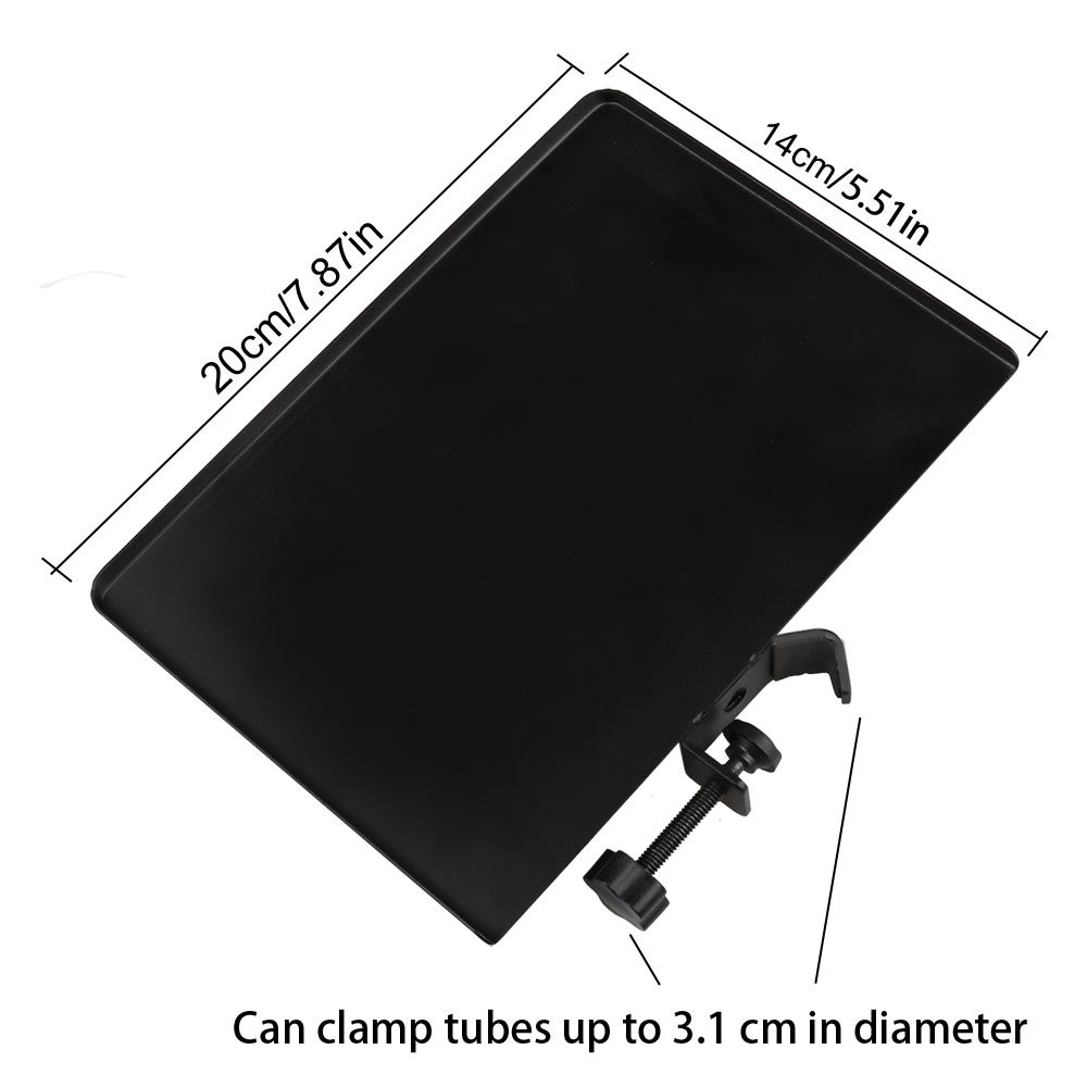 Universal Sound Card Tray 200x140MM Live Broadcast Microphone Mic Rack Stand Phone Clip Holder Black Music Sheet Stand Holder