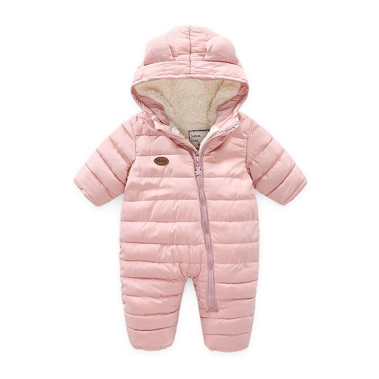 Herfst En Winter Peuter Baby Jongen Meisje Jas Kruipen Kleding Jongen Winter Jas Jas Romper 6M-24M Snowsuit: Roze / 24M