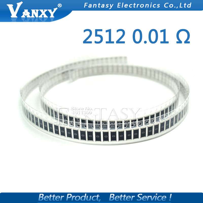 50PCS 2512 SMD Resistor 1% 1W 0.01R 0.01 ohm 10mR R010