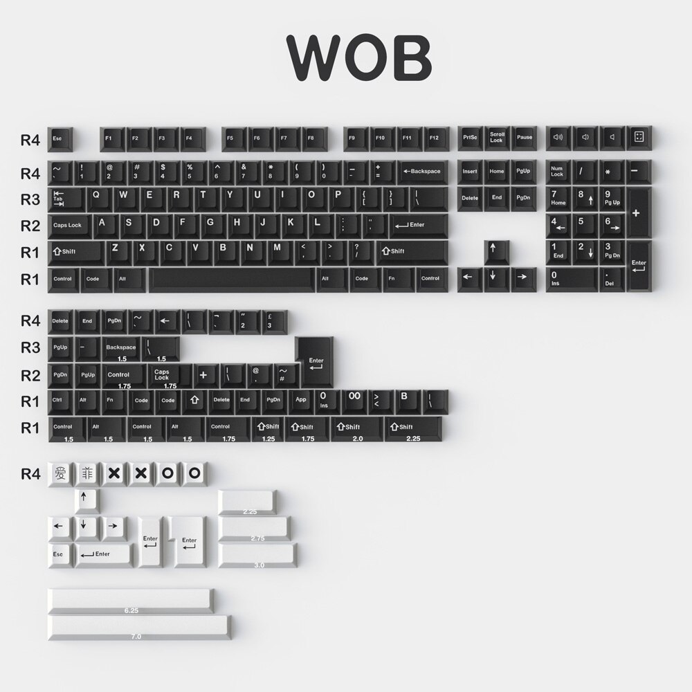 Cherry Profile DOUBLE SHOT 173 Keys GMK Jamon//Aero/Marrs Green Keycap For GMMK Pro NJ68 Mechanical Gaming Keyboard: Wob