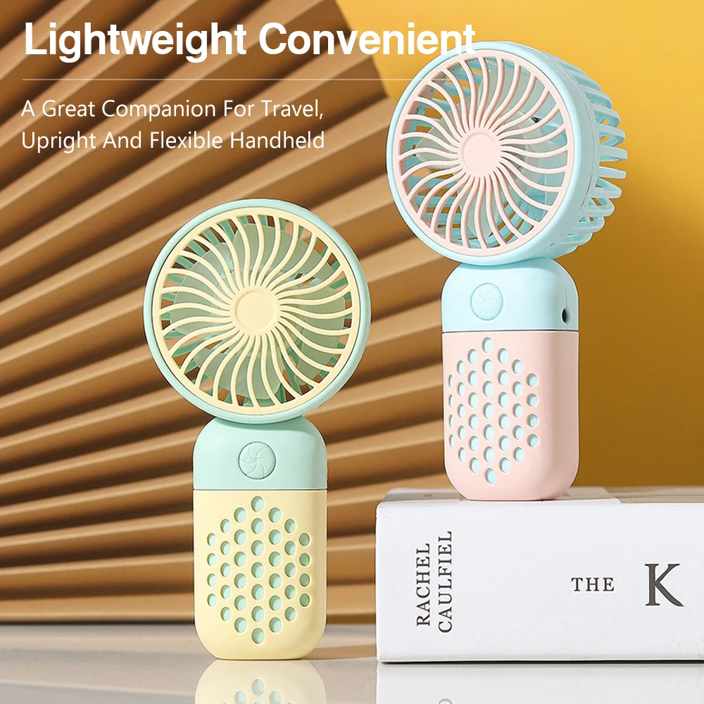 Neuer USB-Lüftungs Ventilator tragbarer kleiner Lüfter wiederauf ladbarer Mini-Handl üfter Taschen Format geräuscharm kleiner elektrischer Ventilator Schüler Dormitor