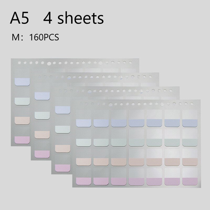 4 Vellen Macaron Index Stickers Kawaii Briefpapier Dagelijkse Planner Label Memo Stickers Diy Scrapbooking Sticker Classificeren Marks: 02