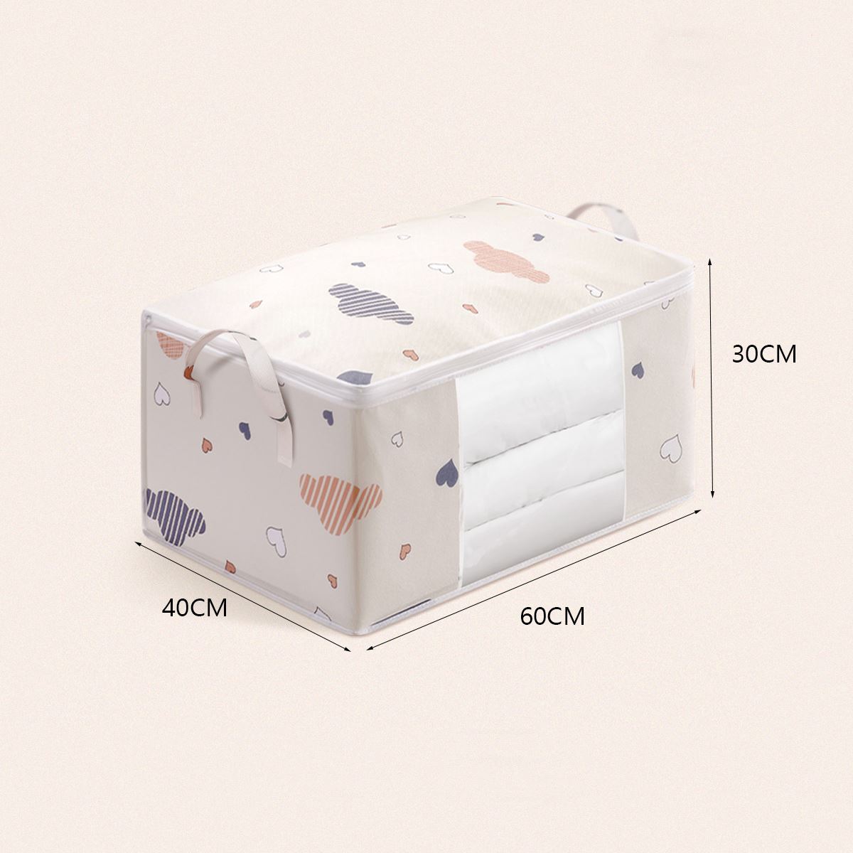 Folding quilt Clothes storage bag Organizer bag Storage bag Dustproof under-bed storage Wardrobe storage Wardrobe storage: white large