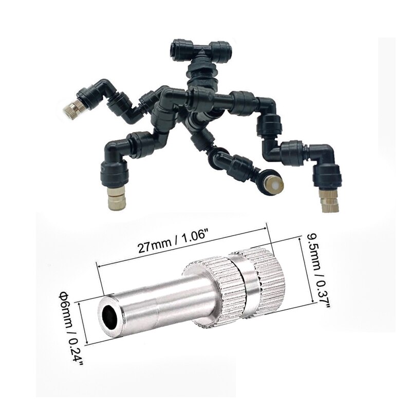 HEMAN 3pcs Reptiles Fogger Mist Sprinkler Rainforest Tank Pet Humidification Cooling System Reptile Pet Terrarium Misting System