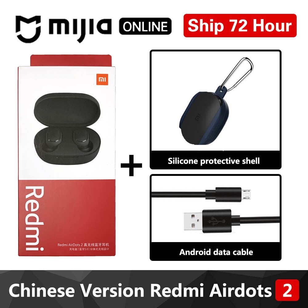 Xiaomi Redmi Airdots 2 In Ear TWS Bluetooth5.0 Earphone Bass Stereo Wireless Cancellation With Mic Handsfree Earbuds AI Control: Redmi 2 115