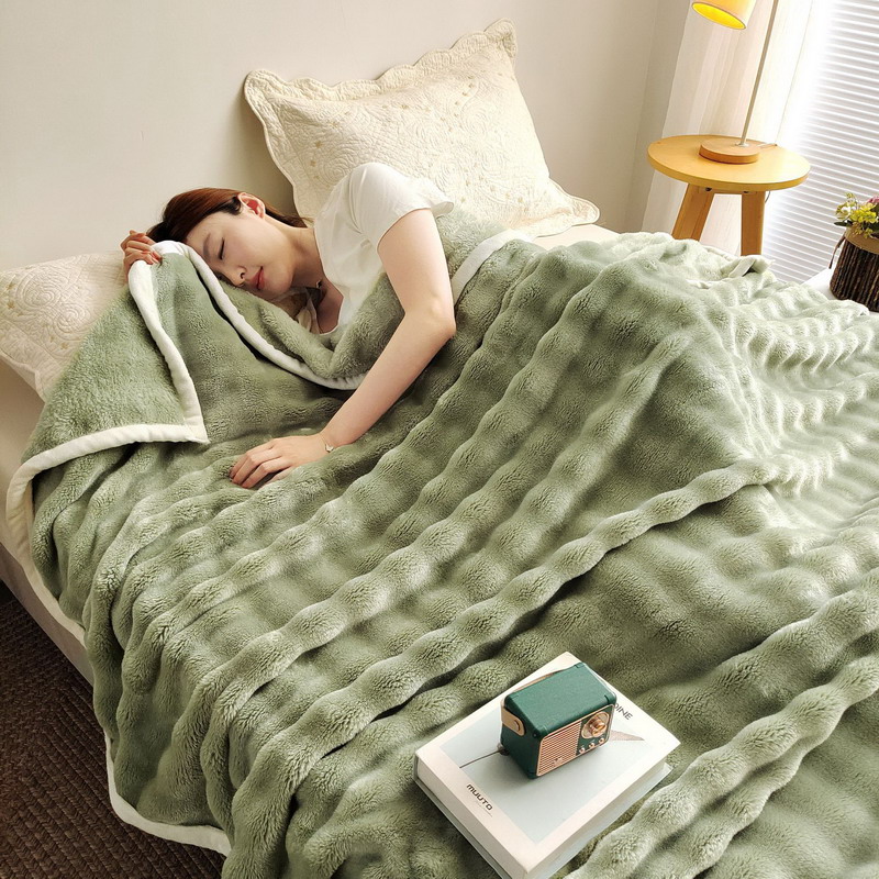 Manta de piel de conejo de franela de Color sólido, funda para siesta, manta suave para sofá, funda de lana Coral para dormitorio, fabricante al por mayor: 180 x 220 cm / Rojo