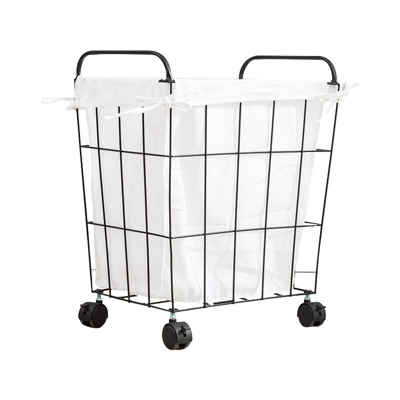 Fabric hamper Nordic wrought iron toy storage basket large laundry home bucket simple dirty clothes