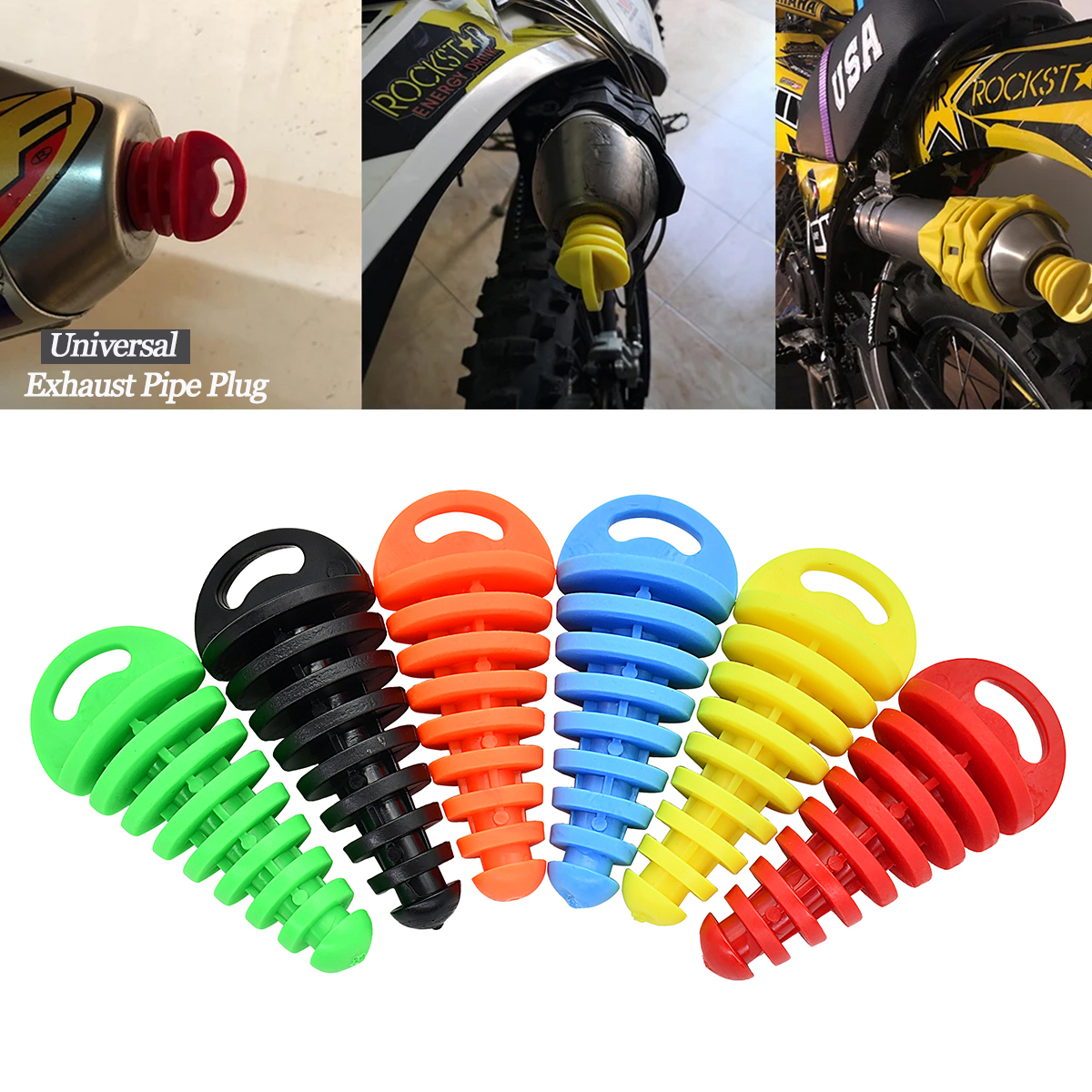 Auspuffrohrstopfen Motorrad Moto-Cross Endrohr PVC Entlüfterstopfen Waschstopfen Rohrschutz für Honda KTM Yamaha Kawasaki