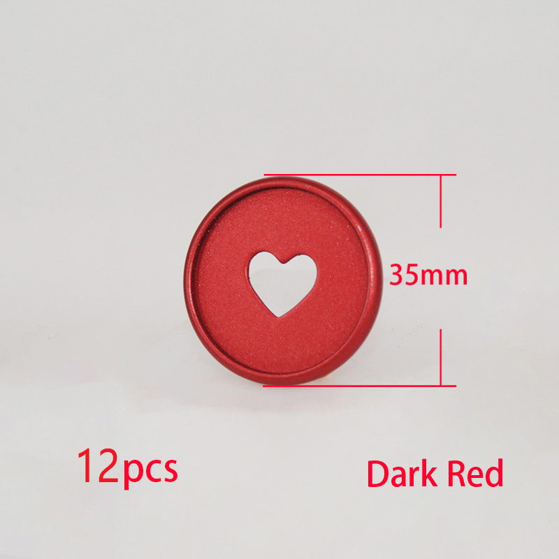 12 sztuk 35mm matowe grzyby Hole dyski wiążące pierścienie plastikowe Notebook Binder dyski grzyb pierścień wiążące Planner Binder dostaw: Dark Red-12pcs