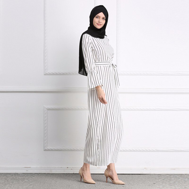 Femmes bande musulmane longue Maxi Hijab Robe arabe dubaï Abaya Robe robes Kimono Jubah Ramadan arabe vêtements islamiques