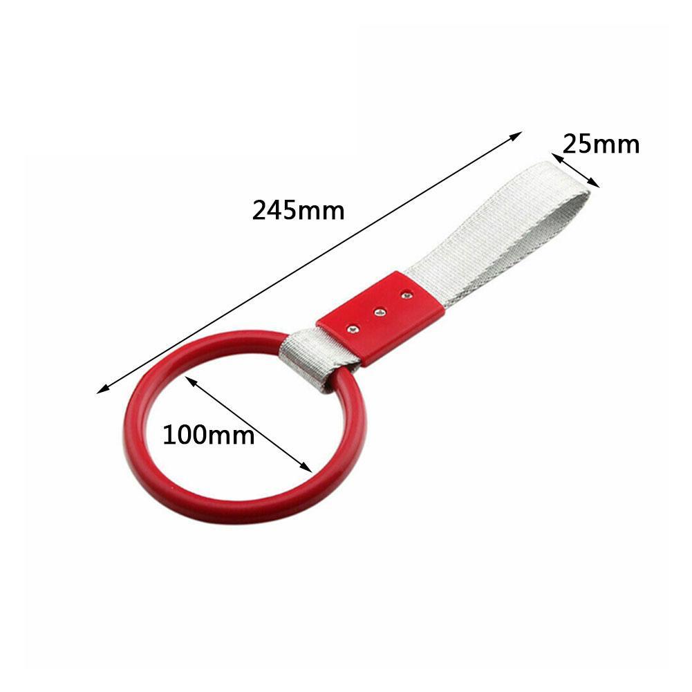 Round Car Interior Pull Ring Car Rear Bumper Warning Loop JDM TSURIKAWA RING Subway Train Bus Handle Strap Charm Drift