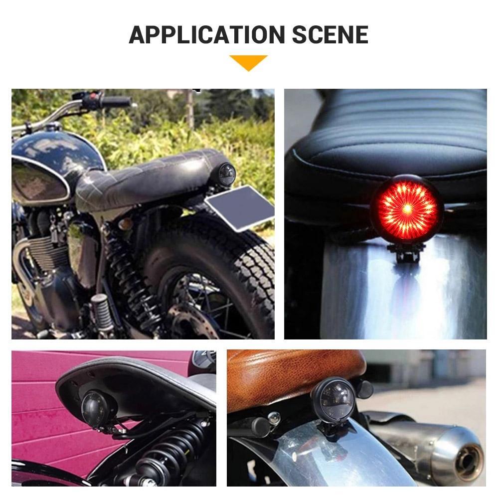 12v led motorcykel baglygte retro bremse baglygte baglygte til chopper bobber cafe racer stil signal lampe baglygter