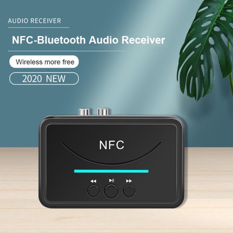 Draadloze Nfc Bluetooth 5.0 Ontvanger 3.5Mm Aux Hifi Stereo Audio Adapter Dongle Voor Auto Speaker