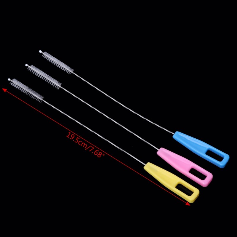 2pcs Baby Milk Feeding Bottle Drink Water Cup Straw Washing Brush Cleaner Tool QX2D