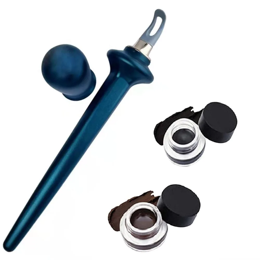 Portable Eyeliner Guide Tools Easy No-Skip Eyeliner Gel Reusable Silicone Eyes Make Up Brush for Shaky Hands Eyeliner Beauty: green