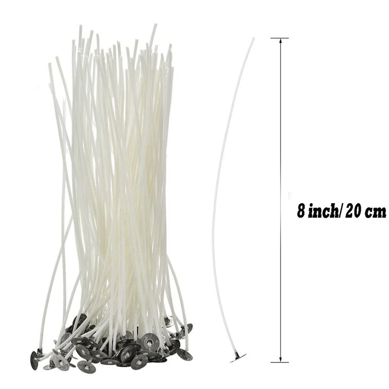 Candle Making Kit DIY Candles Craft Tools Includes Double Boiler Pot 100 Pack Prewaxed Candle Wicks 100 Pack Wick Stickers Dots