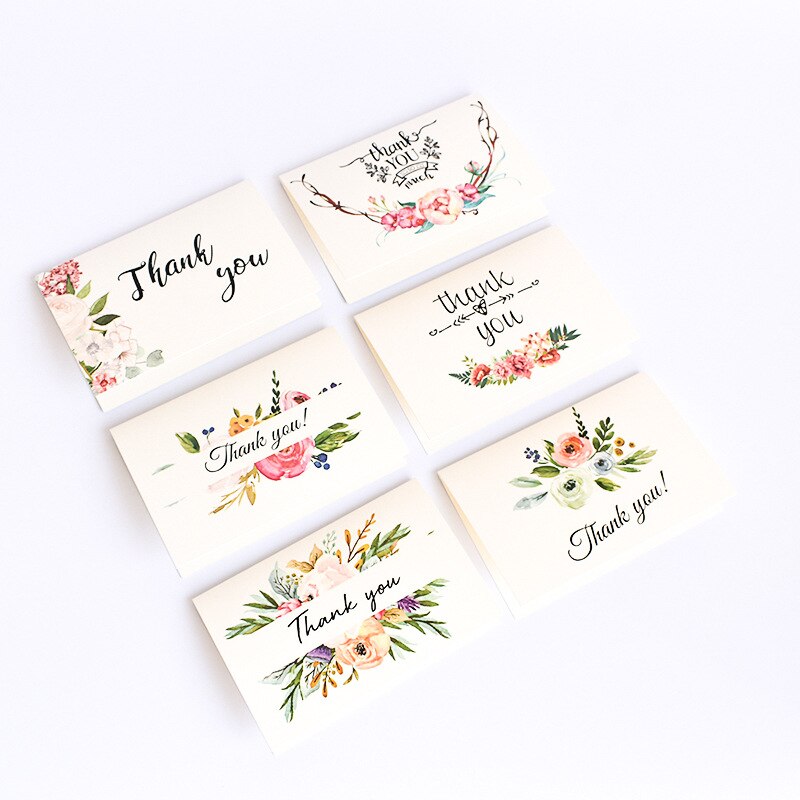 6 stk bryllupsinvitationer brev lykønskningskort blomstrede takkekort med konvolutter valentin tillykke med fødselsdagen julefest