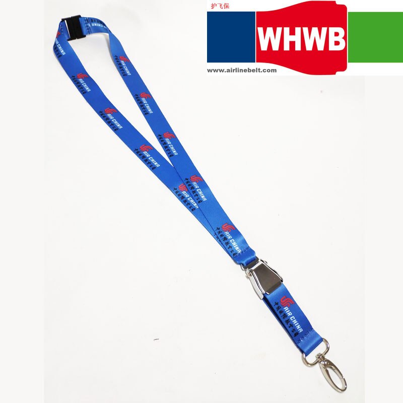 Air chine compagnie aérienne ceinture de sécurité avion boucle lanière ID badge carte titulaire pilote équipage compagnie bureau téléphone sangles