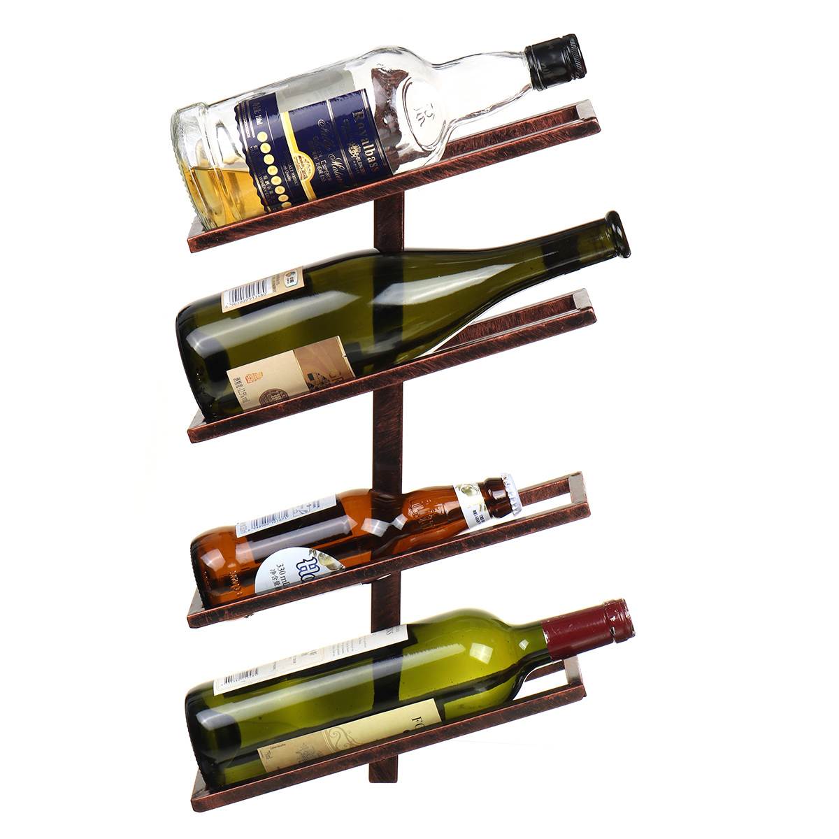 Modern Iron Wine Rack Wall Mounted Wine Holder Home Bar Cabinet Wine Glass Hanging Holder Storage Organizer Rack Home Furniture