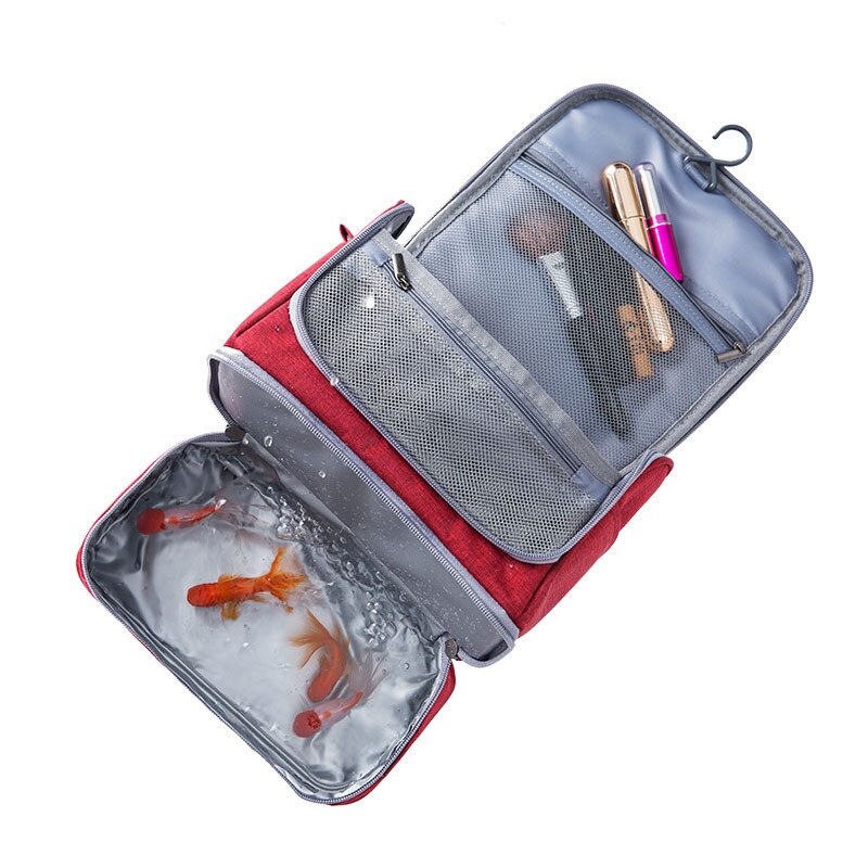 Neue Wasserdichte Männer Hängen Make-Up Tasche Oxford Reise Veranstalter Kosmetik Tasche für Frauen Necessaries Machen Up Fall Waschen Kulturbeutel