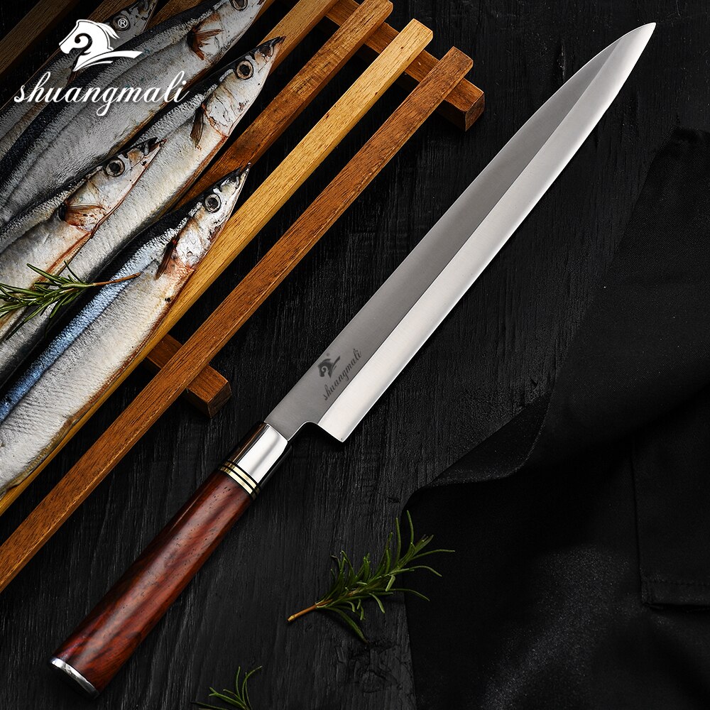 Couteau Sashimi japonais de 11 pouces, Chef de cuisine, couteaux à Sushi, allemagne 1.4116 couteau de pêche au saumon Yanagiba