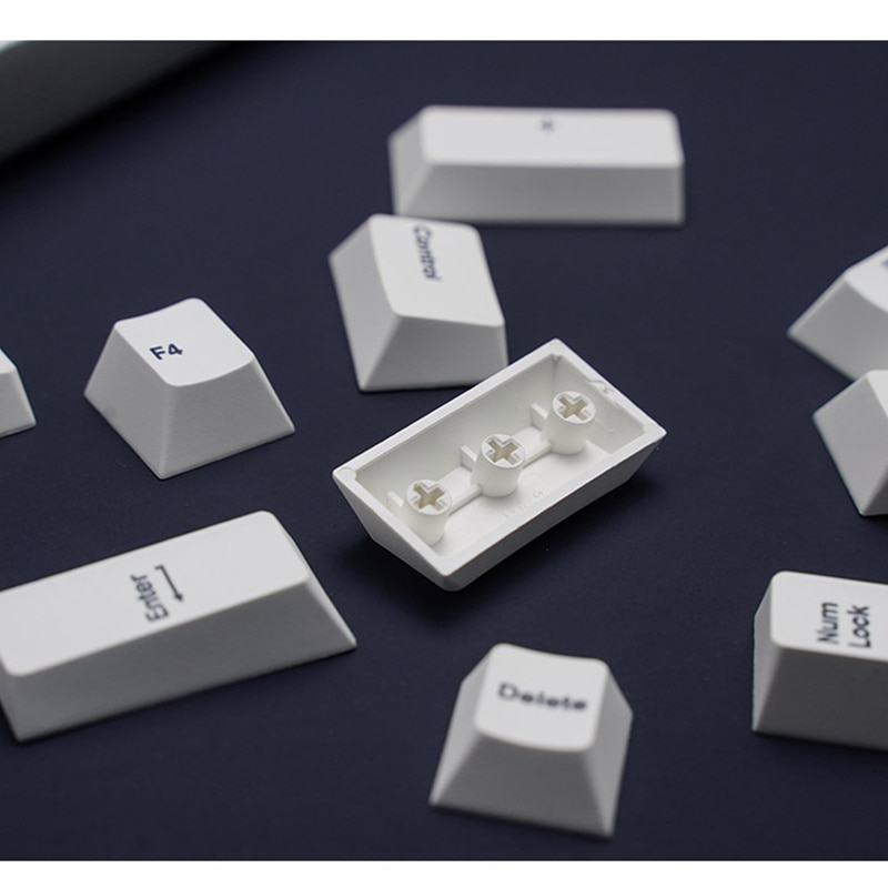 135 Keys Cherry Profile DYE-Sub Japanese PBT Keycap Minimalist White Theme Minimalist Style Suitable For Mechanical Keyboard